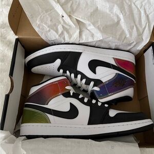 Jordan Multicolor and Black Sneakers